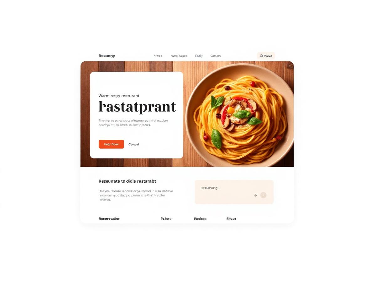 Local restaurant website preview